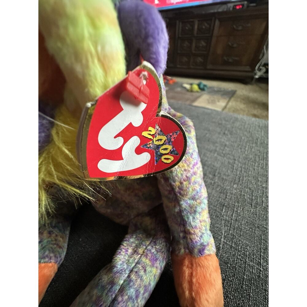 TY Beanie Baby Bananas Ape Orangutan plush Animal toy Vtg 2000 - Picture 2 of 8